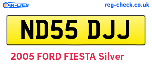 ND55DJJ are the vehicle registration plates.