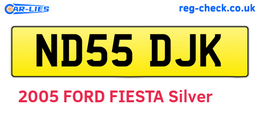 ND55DJK are the vehicle registration plates.