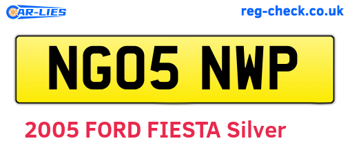 NG05NWP are the vehicle registration plates.