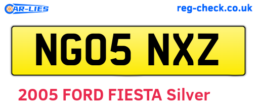 NG05NXZ are the vehicle registration plates.