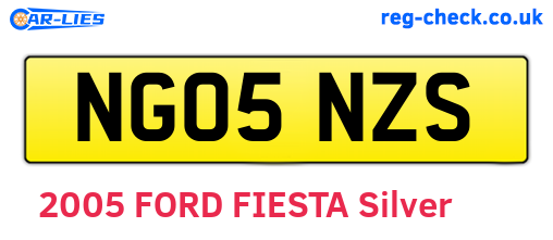 NG05NZS are the vehicle registration plates.