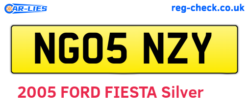 NG05NZY are the vehicle registration plates.