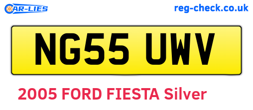 NG55UWV are the vehicle registration plates.