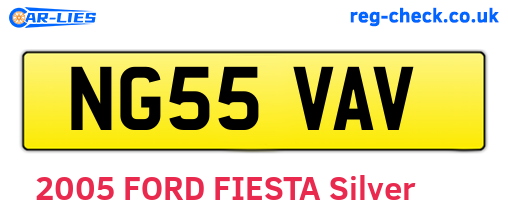 NG55VAV are the vehicle registration plates.