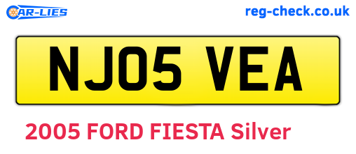 NJ05VEA are the vehicle registration plates.