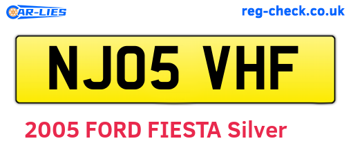 NJ05VHF are the vehicle registration plates.