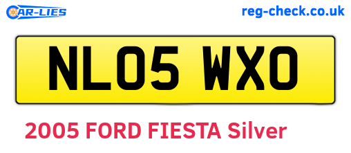 NL05WXO are the vehicle registration plates.