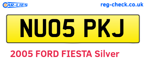 NU05PKJ are the vehicle registration plates.