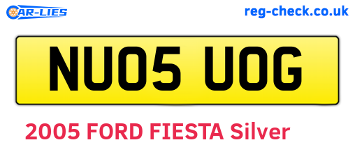 NU05UOG are the vehicle registration plates.
