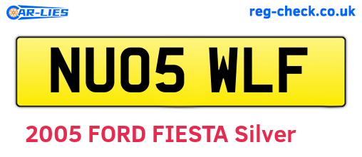 NU05WLF are the vehicle registration plates.