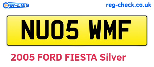 NU05WMF are the vehicle registration plates.