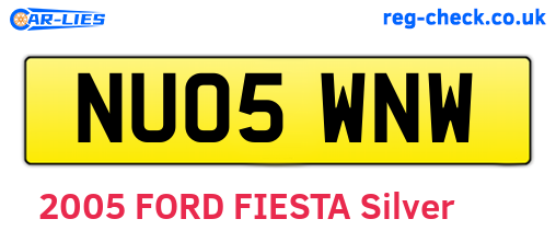 NU05WNW are the vehicle registration plates.