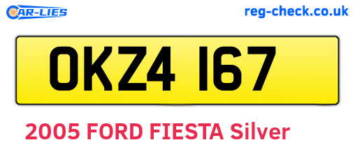 OKZ4167 are the vehicle registration plates.