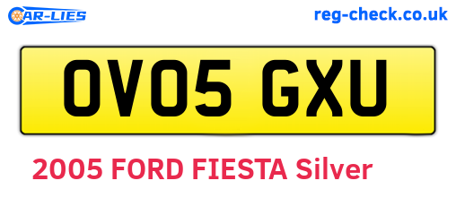 OV05GXU are the vehicle registration plates.