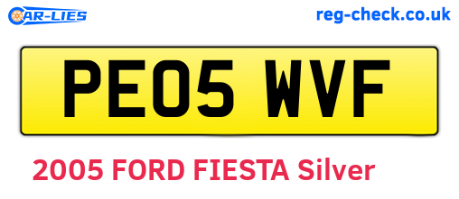 PE05WVF are the vehicle registration plates.