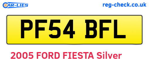 PF54BFL are the vehicle registration plates.