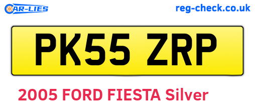 PK55ZRP are the vehicle registration plates.