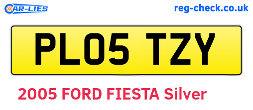 PL05TZY are the vehicle registration plates.