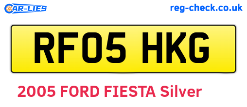 RF05HKG are the vehicle registration plates.