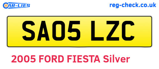 SA05LZC are the vehicle registration plates.
