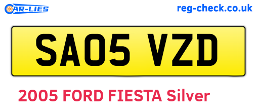 SA05VZD are the vehicle registration plates.