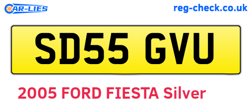 SD55GVU are the vehicle registration plates.