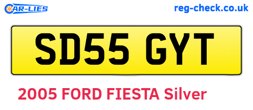 SD55GYT are the vehicle registration plates.