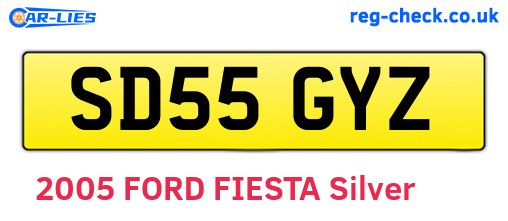 SD55GYZ are the vehicle registration plates.