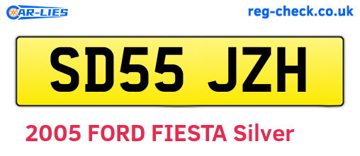 SD55JZH are the vehicle registration plates.