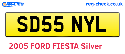 SD55NYL are the vehicle registration plates.