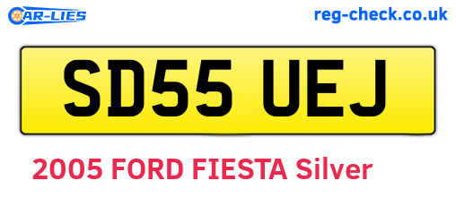 SD55UEJ are the vehicle registration plates.