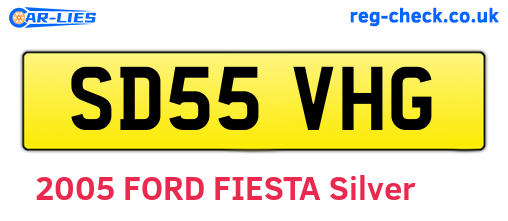 SD55VHG are the vehicle registration plates.