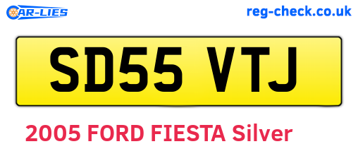 SD55VTJ are the vehicle registration plates.