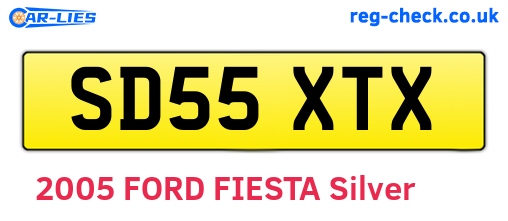 SD55XTX are the vehicle registration plates.