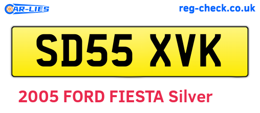 SD55XVK are the vehicle registration plates.
