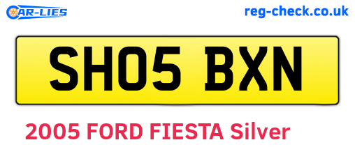 SH05BXN are the vehicle registration plates.