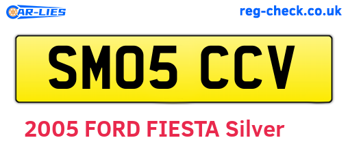 SM05CCV are the vehicle registration plates.