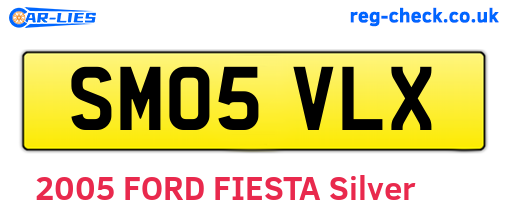 SM05VLX are the vehicle registration plates.