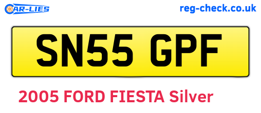 SN55GPF are the vehicle registration plates.