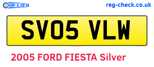 SV05VLW are the vehicle registration plates.