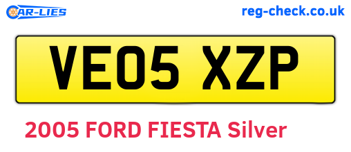 VE05XZP are the vehicle registration plates.