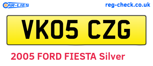 VK05CZG are the vehicle registration plates.