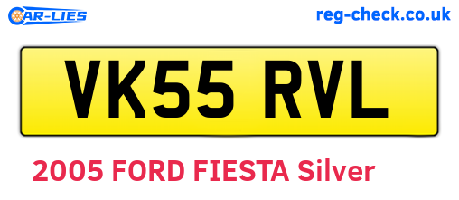VK55RVL are the vehicle registration plates.