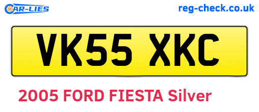 VK55XKC are the vehicle registration plates.