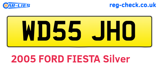 WD55JHO are the vehicle registration plates.