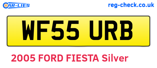 WF55URB are the vehicle registration plates.