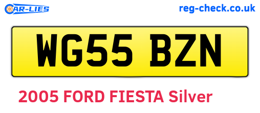 WG55BZN are the vehicle registration plates.