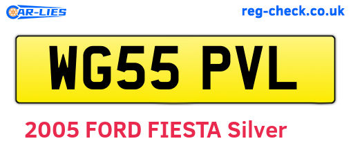 WG55PVL are the vehicle registration plates.
