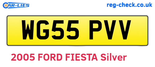 WG55PVV are the vehicle registration plates.
