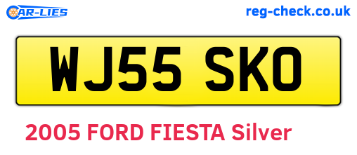 WJ55SKO are the vehicle registration plates.